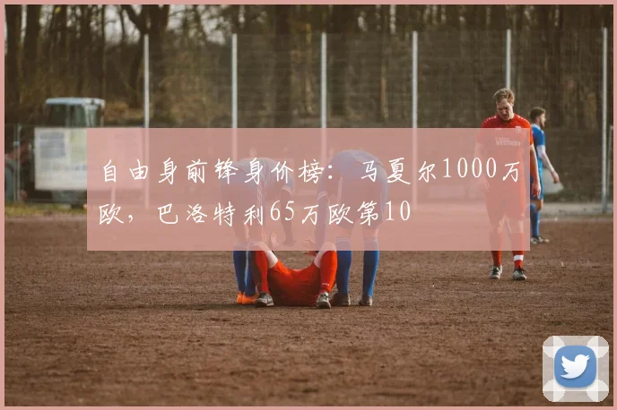 自由身前锋身价榜：马夏尔1000万欧，巴洛特利65万欧第10